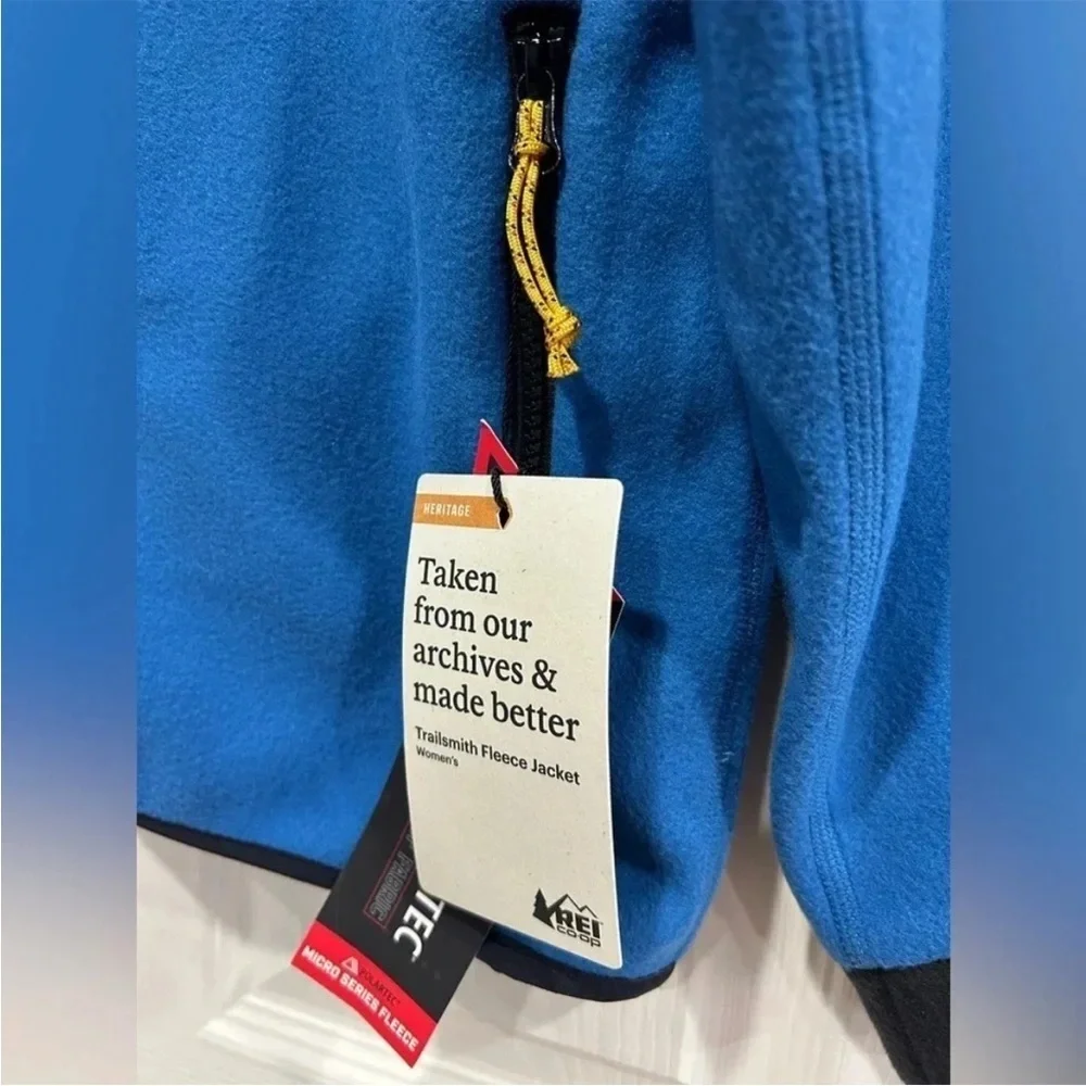 REI Women’s L Large Trailsmith Fleece Jacket NWT Horizon Blue Polartec